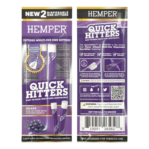 Pack 6x5 Quick Hitter multiuso sabores x2 - Hemper 4